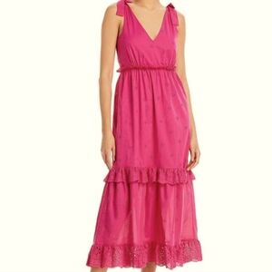 AQUA Fuschia Eyelet NWT Dress